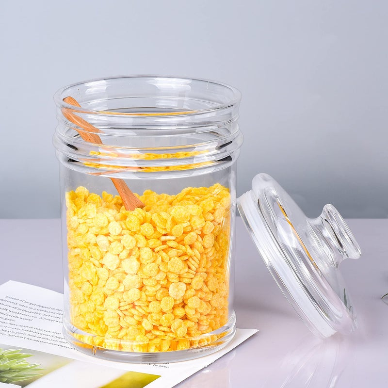 IVOOBR 50oz Reinforced Medium Acrylic Storage Jar, Airtight Lid Cookie Jar | Ideal Canisters for Cookies, Dried Fruits, Nuts, Herbs,Cereals,etc - Image 4